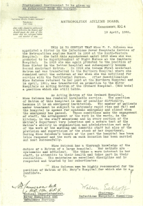 Metropolitan Board testimonial